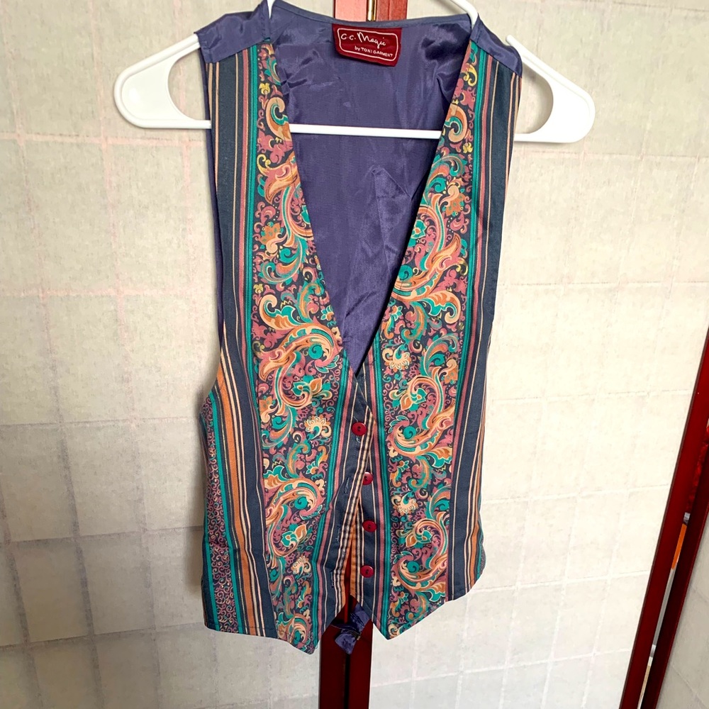 Funky Vintage Purple Vest, S/M